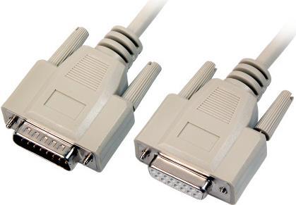 5m Stecker-Buchse DB15pol.,Datenkabel seriell 1:1 (K5129.5)