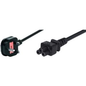 Tecline Fröhlich + Walter - Stromkabel (250 VAC) - IEC 320 EN 60320 C5 - BS 1363 (M) - 1.8 m - Schwarz - Großbritannien und Nordirland (35902GB)