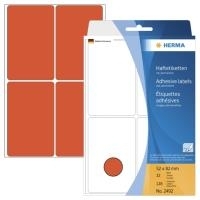 Herma - Etichette adesive permanenti - rosso - 52 x 82 mm 128 etichetta (32 foglio x 4) (2492)