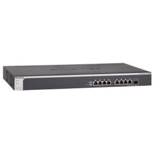 NETGEAR ProSafe Plus XS708Ev2 - Switch - verwaltet - 8 x 100/1000/10000 + 1 x SFP+ (kombiniert) - Desktop, an Rack montierbar - AC 100/230 V (XS708E-200NES)
