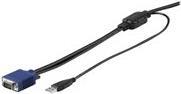 StarTech.com 15ft / 4.6m USB KVM Cable for Rackmount Consoles - VGA and USB - Video- / USB-Kabel - Mini-VGA (M) bis USB, HD-15 (VGA) (M) - 4.6 m