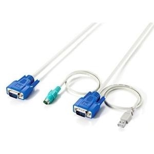 LevelOne ACC-2101 - Tastatur- / Video- / Maus- (KVM-) Kabel - HD-15 (M) - USB Typ A, 4-polig, PS/2, 6-polig, HD-15 (M) - 1.8 m (591080)