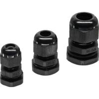 InLine - Kabelverschraubung - Schwarz (Packung mit 10) (44011B)