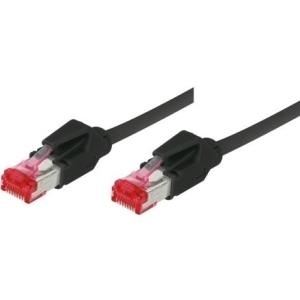 Patchkabel S/FTP, PiMF, Cat 6, schwarz, 3.0 m halogenfrei, mit Draka-Kabel und Hirosesteckern TM21 (bisherige Bezeichnung S/STP) (71803S)
