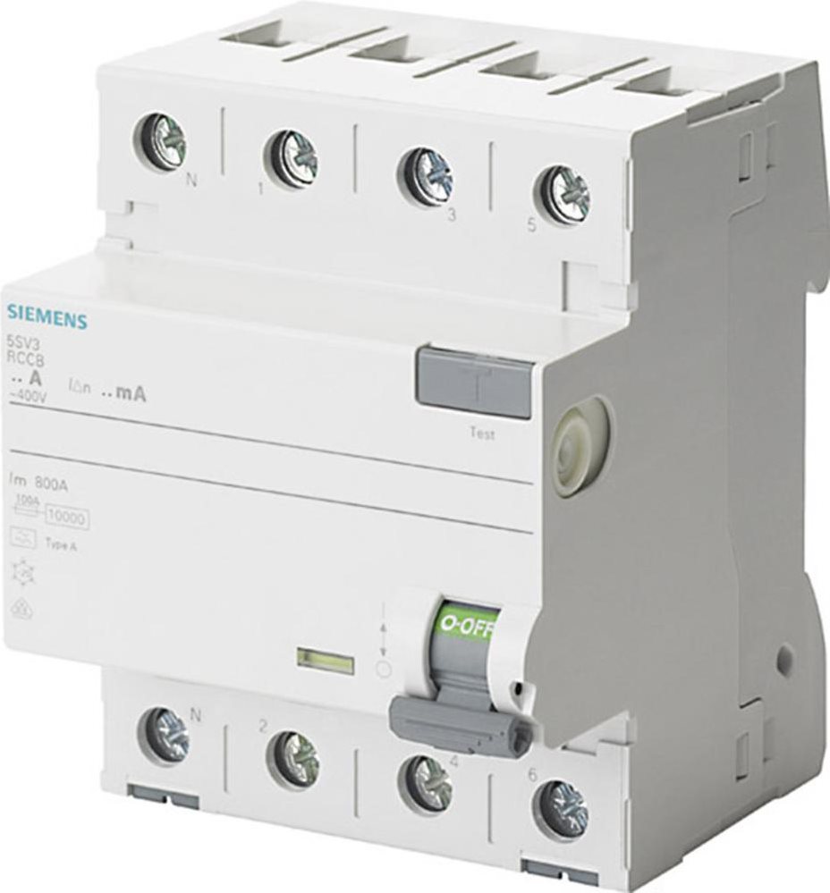 Interruttore automatico Siemens FI 4 poli 63 A 400 V 5SV3346-6KL (5SV3346-6KL)