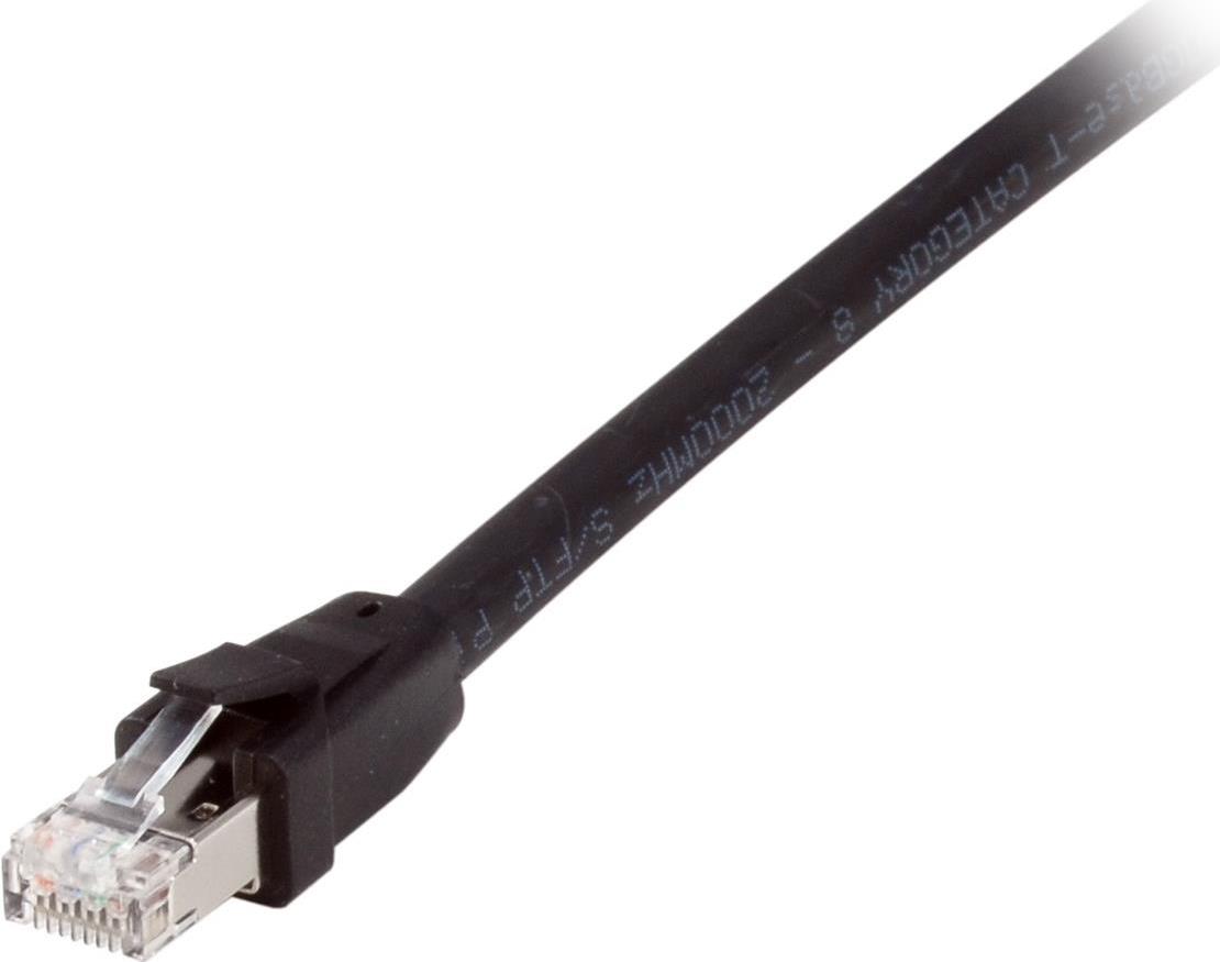 equip - cavo patch - da RJ-45 (M) a RJ-45 (M) - 50 cm - S/FTP - CAT 8.1 - senza alogeni - nero