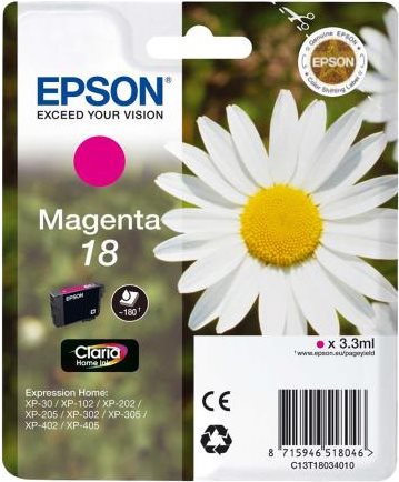 ORIGINAL Epson Cartuccia d'inchiostro magenta C13T18034012 18 180 Seiten 33ml standard