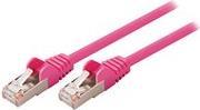 Valueline - Netzwerkkabel - RJ-45 (M) bis RJ-45 (M) - 10 m - SF/UTP - CAT 5e - geformt, rund, ohne Haken - pink (VLCP85121P100)