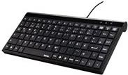 Hama Slimline Mini-Keyboard SL720 - Tastatur - USB - Deutsch - Schwarz