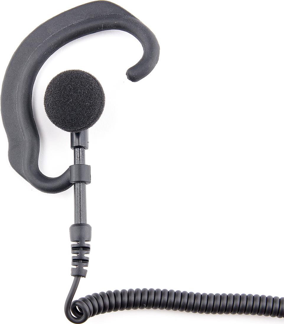 Stop Noise Ohrhörer mit Ohrbügel, mit Wendelkabel und 3,5 mm Winkelstecker (3 polig) zum Anschluss z.B. an Mikrofon/PTT-Kombination (B16719) (2.131.11.8)