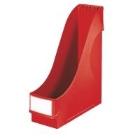 LEITZ Stehsammler extrabreit, DIN A4, Polystyrol, rot Fassungsvermögen: 92 mm, große Griffmulde an Vorder- und (2425-00-25)
