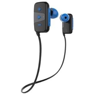 HMDX Audio JAM Transit Mini - Ohrhörer mit Mikrofon - im Ohr - über dem Ohr angebracht - drahtlos - Bluetooth - Blau (HX-EP315BL-EU)