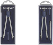 Bussola scolastica STAEDTLER 559 lunghezza 135 mm 3 parti in metallo gamba di piombo pieghevole con scarpa ad ago max.