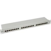 InLine® Patchfeld Cat.5e 24-fach, 48,26cm (19), 1HE, lichtgrau, RAL7035 (74224)