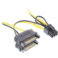 Adattatore di alimentazione interno: 2x SATA a 6 pin per schede grafiche PCIe PCI-Express