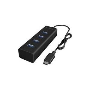 RaidSonic ICY BOX IB-Hub1409-C3 - Hub - 4 x SuperSpeed USB 3.0 - Desktop