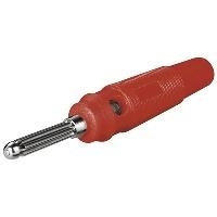 Bananen-Laborstecker, mit Querloch, 4mm, trittfest, rot, Good Connections® (ST-BALSR)