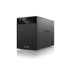 RaidSonic ICY BOX IB-3640SU3 - Speichergehäuse mit Lüfter, Ein/Aus-Schalter - 8,9 cm (3.5) - SATA 3Gb/s - RAID JBOD - eSATA 3Gb/s, USB3.0 - Schwarz (IB-3640SU3)