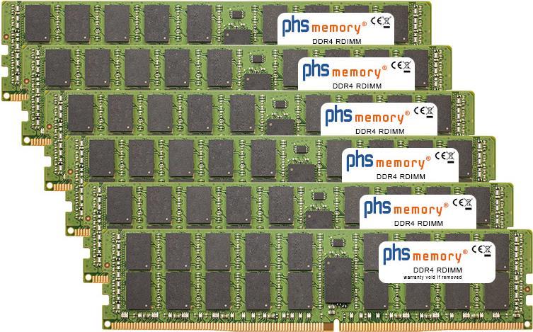 PHS-memory 192GB (6x32GB) Kit RAM Speicher für Apple MacPro7,1 (8-Core + 12-Core CPU) DDR4 RDIMM 2933MHz PC4-23400-R (SP336452)