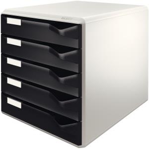 Leitz Postset mit Schubladen - Schwarz - Grau - Landschaft - 285 x 355 x 290 mm (5280-00-95)