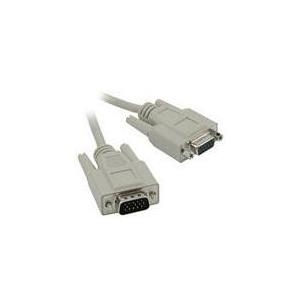 C2G Economy - VGA-Verlängerungskabel - HD-15 (M) - bis - HD-15 (W) - 3,0m - geformt, Flügelschrauben (81168)