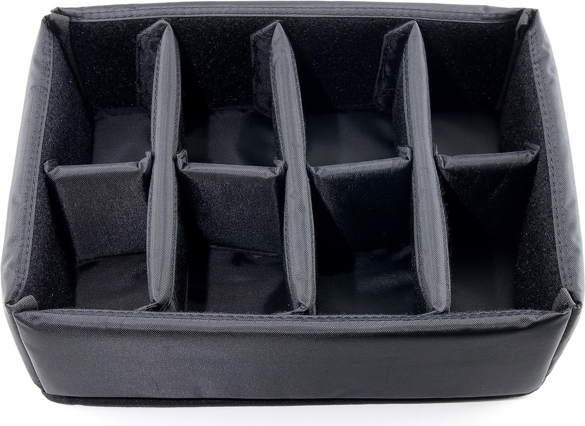 bwh Koffer Facheinteilung für Outdoor-Koffer 3000 variabel, gepolstert, abwaschbar _gepolsterter Koffereinsatz aus abwaschbarem Gewebematerial_sehr variable Facheinteilung mittels Klett und Flausch_mit zusätzlichem Noppenschaum im Deckel (53015)
