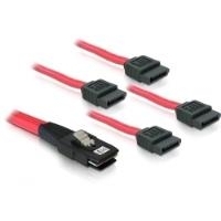 DeLOCK - Serial ATA / SAS-Kabel - 36 pin 4i Mini MultiLane (M) - Serial ATA, 7-polig (M) - 1 m