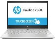 HP Pavilion x360 14-cd0402ng - Flip-Design - Core i5 8250U / 1.6 GHz - Win 10 Home 64-Bit - 8 GB RAM - 256 GB SSD NVMe - 35.6 cm (14) IPS Touchscreen 1920 x 1080 (Full HD) - UHD Graphics 620 - Wi-Fi, Bluetooth - Mineral-Silberfarben (Oberseite), natü