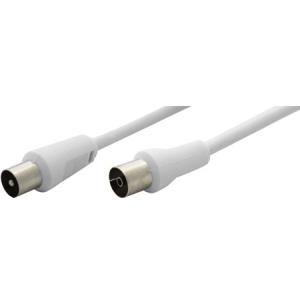 Tecline Fröhlich + Walter - Antennenverlängerungskabel - 1.5 m - doppelt abgeschirmtes Koaxialkabel - 75 dB - weiß (39900402)
