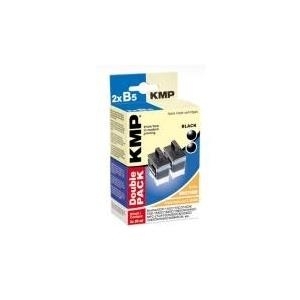 KMP B5D - 2er-Pack - 20 ml - Schwarz - Tintenpatrone (Alternative zu: Brother LC41BK, Brother LC900BK) - für Brother DCP-115, 117, 120, 315, 340, MFC-215, 3240, 3340, 410, 425, 5440, 5840, 640, 820