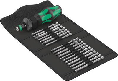 Wera Kompakt Turbo Imperial 1 05057483001 set di inserti 15 pezzi 1/4 (6,3 mm) incl. cacciavite portainserti, incl. adattatore