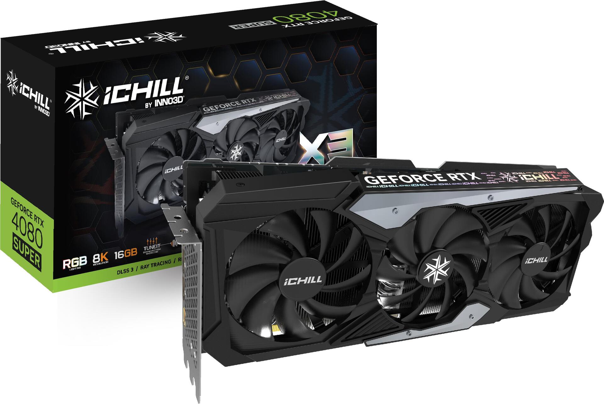 INNO3D GeForce RTX 4080 SUPER iCHILL X3 16GB scheda grafica 3xDP/HDMI