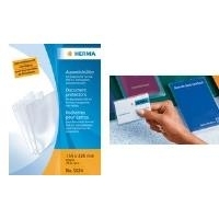 HERMA Ausweishülle, PP, 1-fach, 0,14 mm, 220 x 310 mm dokumentenecht, transparent, reißfest, Griffaussparung für - 25 Stück (5026)