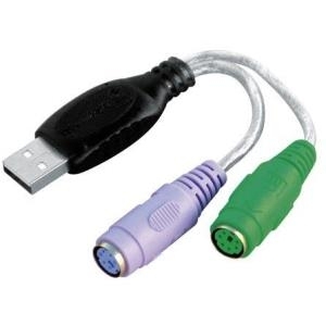 Tecline USB PS/2 Adapter, 2x PS/2 Bu./St. A, Adapter zum Anschluss von PS/2 Tastatur und Maus an eine USB-Schnittstelle (17000148)