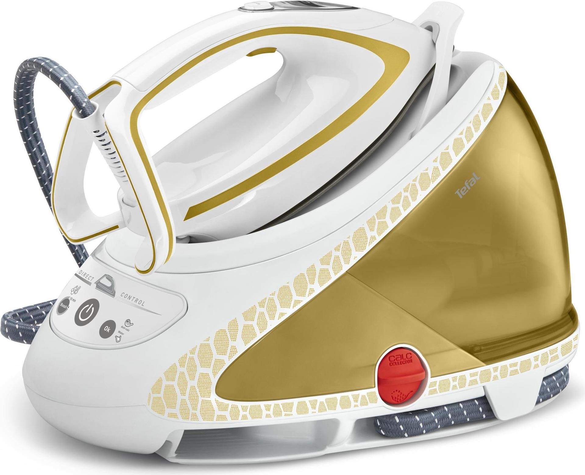 Tefal Pro Express Ultimate Care GV9581 260W 1.9l Durilium Autoclean soleplate Gold - Weiß Dampfbügelstation (GV9581)