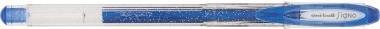 uni-ball Gelschreiber SIGNO (UM-120SP), blau Glitzerstift, Strichstärke: 0,7 mm, Schaft: transparent, - 12 Stück (UM-120 SP B)