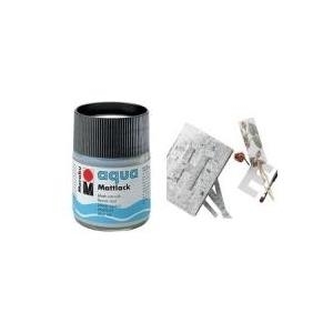 Marabu Mattlack Aqua, matt, 50 ml, im Glas Acryllack, farblos, auf Wasserbasis, wetterfest (113605000)