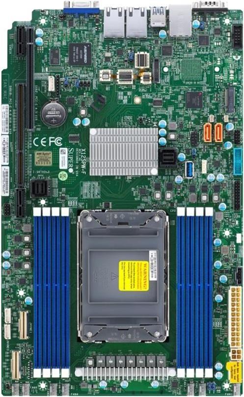 Super Micro SUPERMICRO X12SPW-F - Motherboard - LGA4189-Sockel - C621A Chipsatz - USB 3,2 Gen 1 - 2 x Gigabit LAN - Onboard-Grafik - für SCLA15TQC 563W, R504W (MBD-X12SPW-F-B)