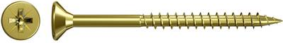Fischer 551072 Spanplattenschrauben 3.5 mm 35 mm Kreuzschlitz Pozidriv galvanisch verzinkt 1000 St. (551072)