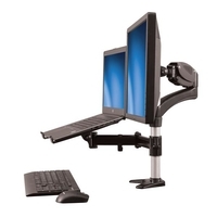 .com Single-Monitor Arm - Laptop Stand - One-Touch Height Adjustment - Verstellbarer Arm (Befestigung für Stange, Gummipad, Laptop-Ablage, Federarm, Schwenkarm, 4 Abstandshalter, Clip zur Kabelführung, Schrauben, Schlüssel) für .com Single-Monitor Arm - Laptop Stand - One-Touch Height Adjustment - Verstellbarer Arm (Befestigung für Stange, Gummipad, Laptop-Ablage, Federarm, Schwenkarm, 4 Abstandshalter, Clip zur Kabelführung, Schrauben, Schlüssel) für