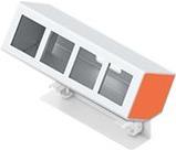 PanConnect MINI4 - Steckdosengehäuse - Seite - Silber - Vierergruppe