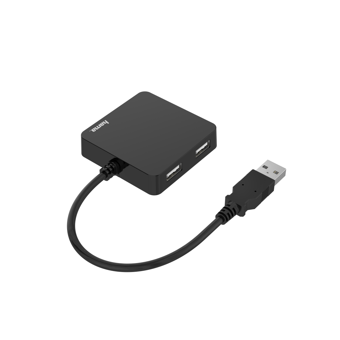 Hama 00200121 hub di interfaccia USB 2.0 480 Mbit/s Nero (Hama External 4-Port USB 2.0 Hub, USB Powered)