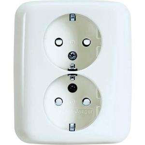 BJ - Reflex SI - Schuko Steckdose Doppelt - UP *alpinweiss* (20-02EUJ-214)