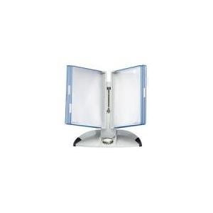 tarifold toffice Tischständer inkl. 10 PP Sichttafeln, grau ergonomisches Gestell aus Polystyren, standfest, lichtgrau (734300)