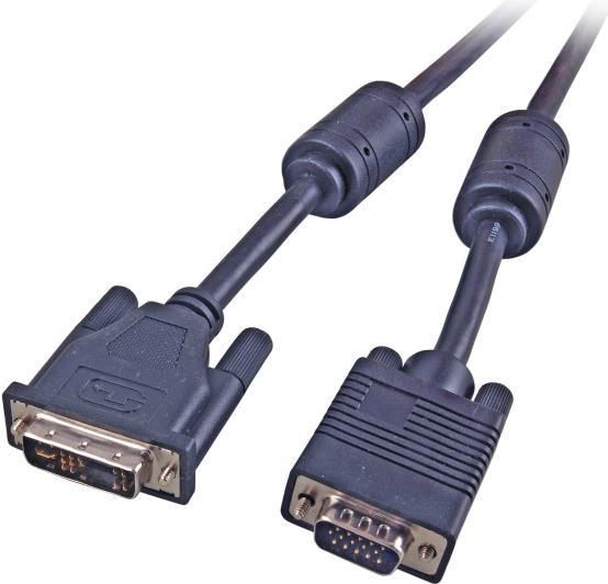 DVI/VGA Monitorkabel 5,0 m DVI12+5/HDSUB15 Stecker (K5436.5)