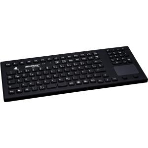 GETT Gerätetechnik InduKey InduProof Smart Touch - Tastatur - mit Touchpad - USB - Deutsch - Schwarz (KG24209)