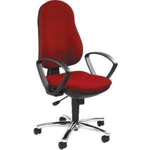 TOPSTAR Bürodrehstuhl Synchro Steel mit Armlehnen, rot 1 Stück (8929G21)