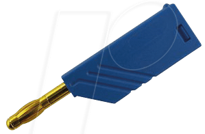 SKS Kontakttechnik Stecker ø 4 mm blau CAT I (LAS N WS AU BLAU / BLUE)
