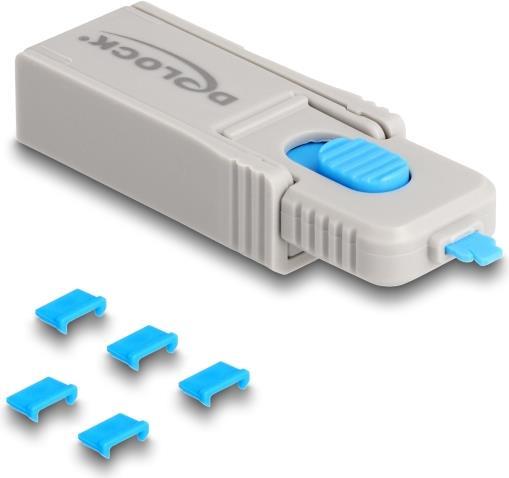 Delock Set di blocco porta Micro USB per presa Micro USB Strumento di bloccaggio da 5 pezzi