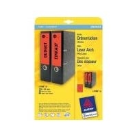 Avery L4766 - Aktenetiketten - Rot - 61 x 192 mm - 80 Stck. (20 Bogen x 4) - (L4766-20)